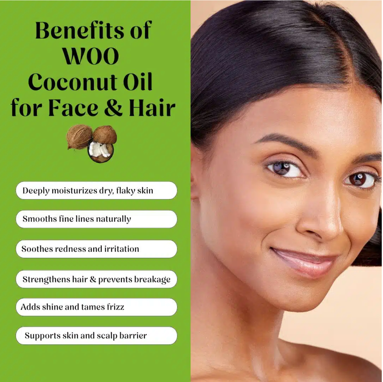 WOO Coconut Oil – Pure Coconut Luxury for Soft, Hydrated Skin & Hair