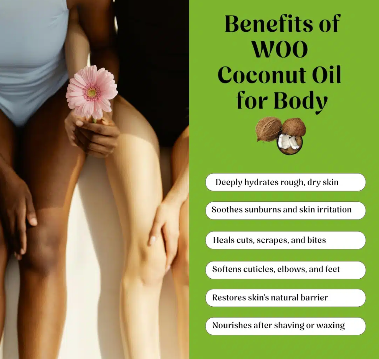 WOO Coconut Oil – Pure Coconut Luxury for Soft, Hydrated Skin & Hair