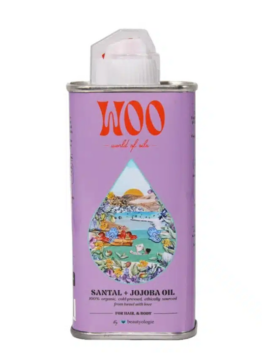 WOO Santal + Jojoba Oil – Nourishing Body & Hair Oil with Aromatic Santal