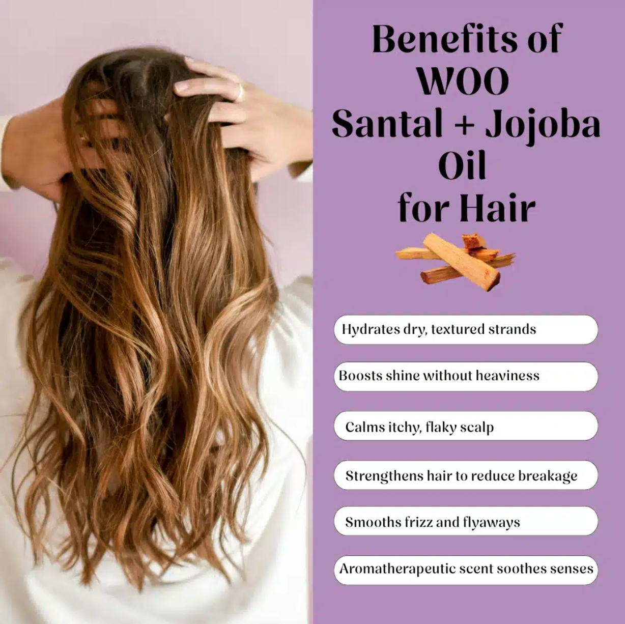 WOO Santal + Jojoba Oil – Nourishing Body & Hair Oil with Aromatic Santal