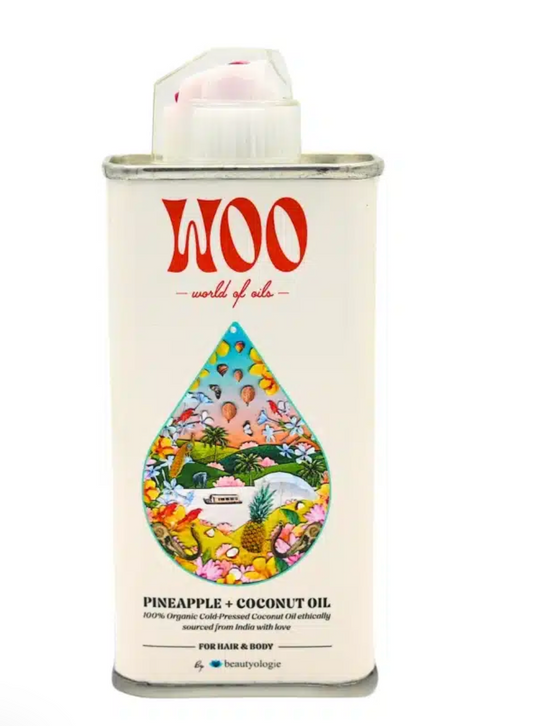WOO Pineapple + Coconut Oil – Nourishing, Strengthening, & Shine-Enhancing