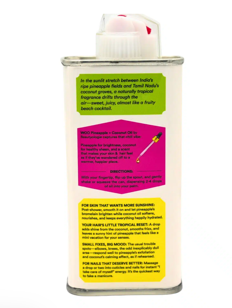 WOO Pineapple + Coconut Oil – Nourishing, Strengthening, & Shine-Enhancing