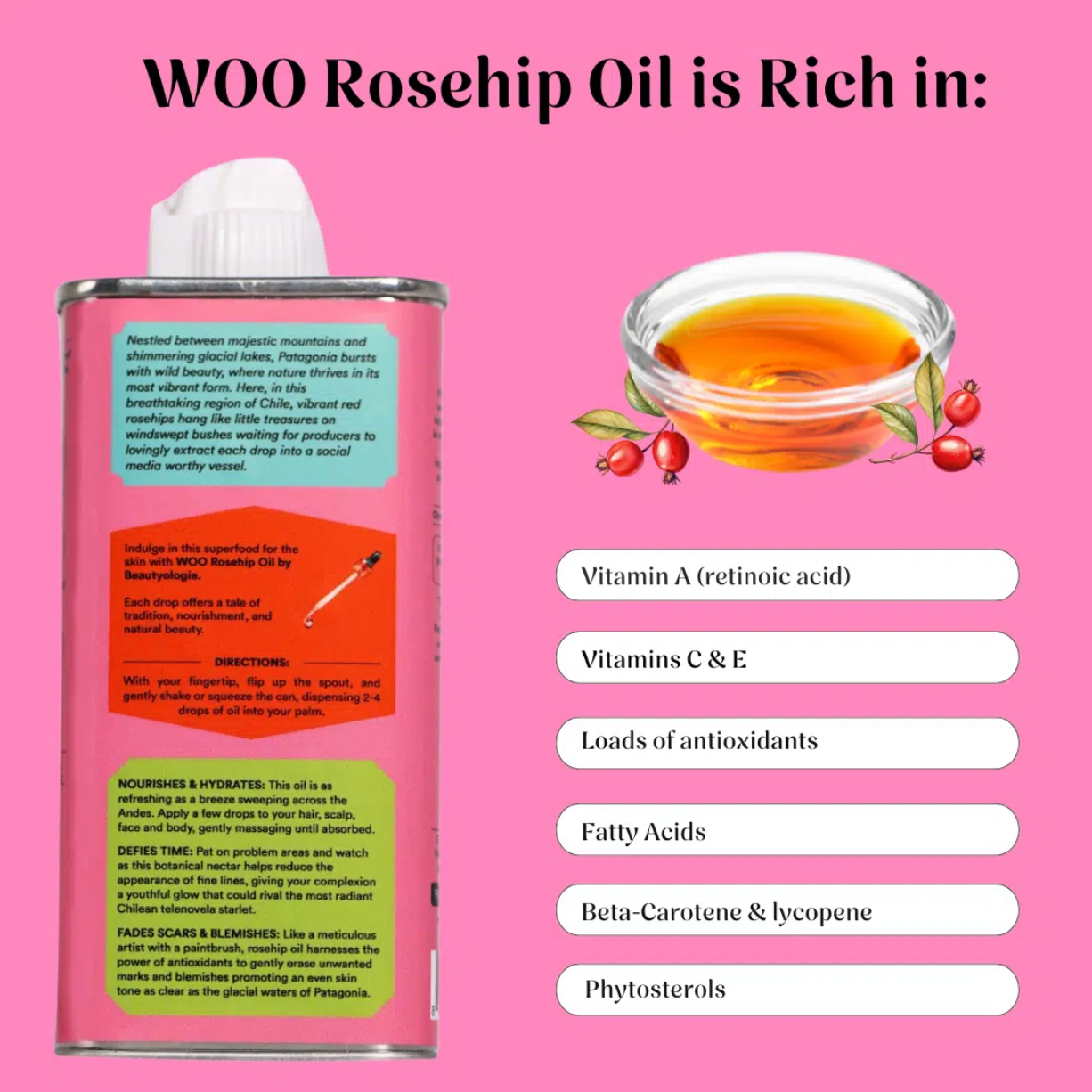 WOO Rosehip Oil – Hydrating, Anti-Aging, & Scar Reducing