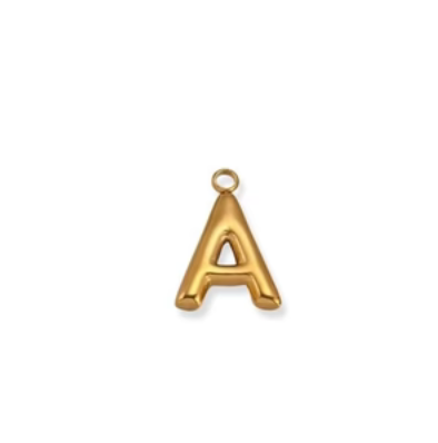 By Barny - Bubble Letter Charms - GOLD