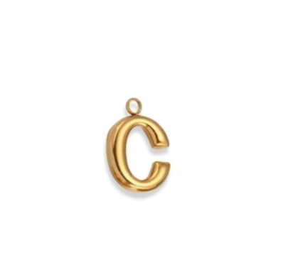 By Barny - Bubble Letter Charms - GOLD