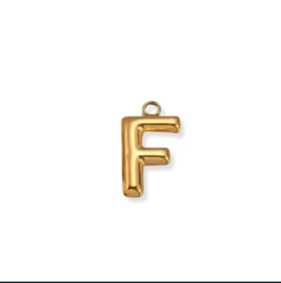 By Barny - Bubble Letter Charms - GOLD