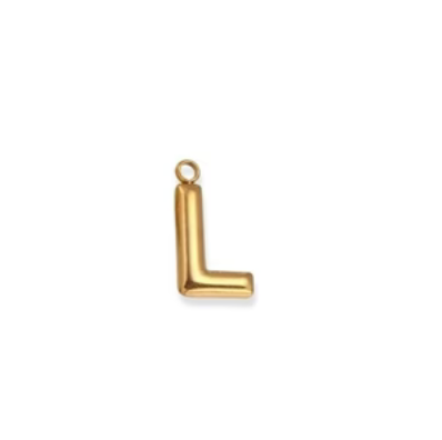 By Barny - Bubble Letter Charms - GOLD