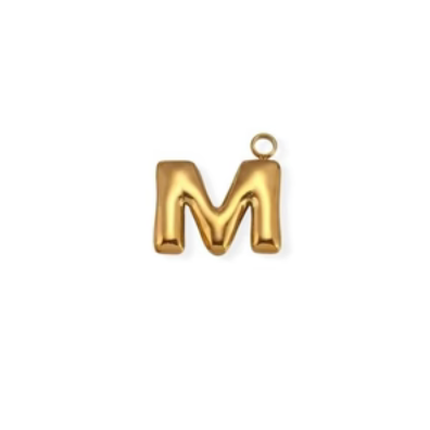 By Barny - Bubble Letter Charms - GOLD