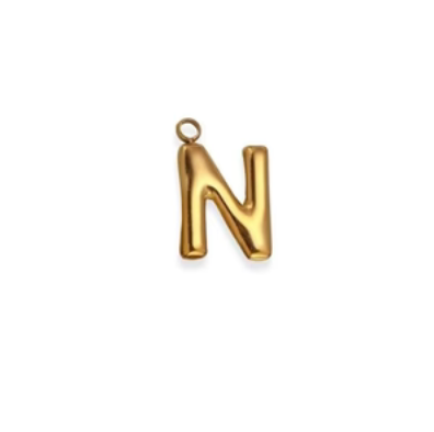 By Barny - Bubble Letter Charms - GOLD