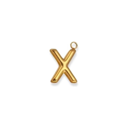 By Barny - Bubble Letter Charms - GOLD
