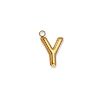 By Barny - Bubble Letter Charms - GOLD