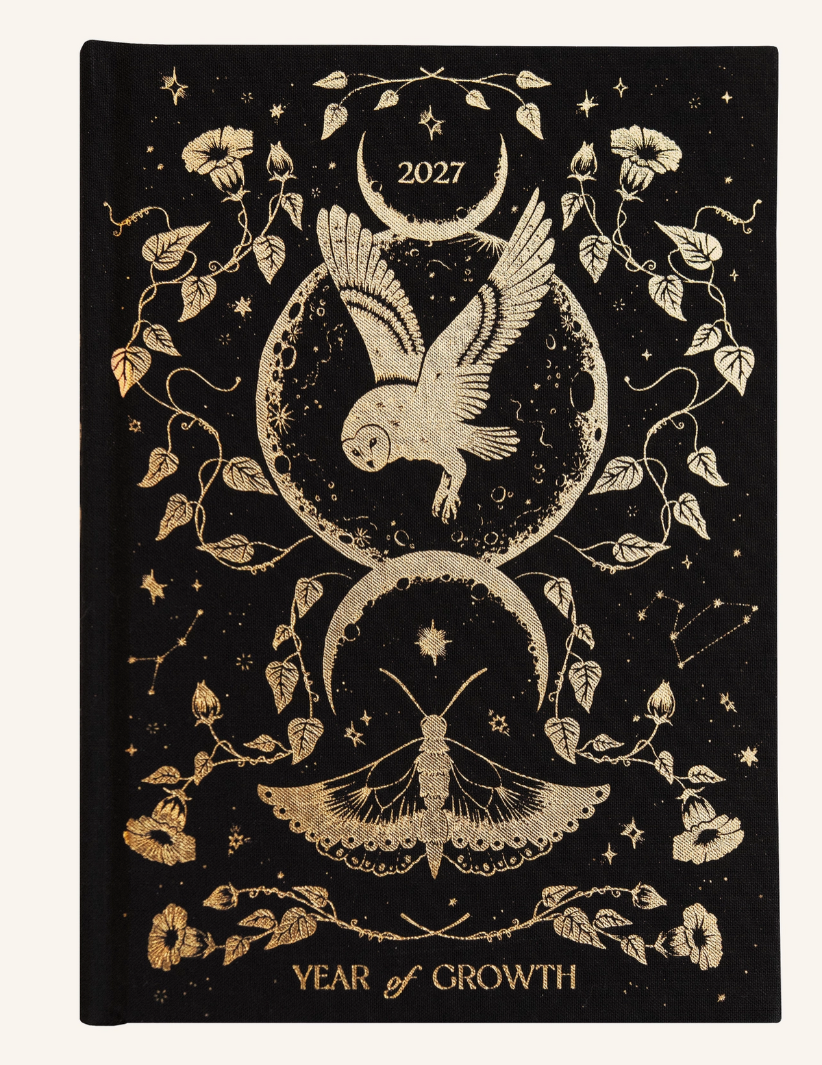 Dreamy Moons - Black 2027 Year of Growth Diary