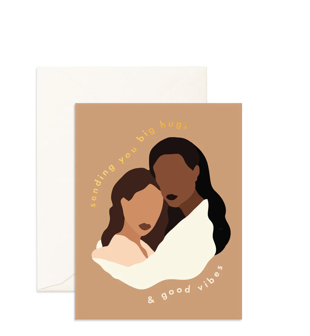 Big Hugs Embrace Greeting Card