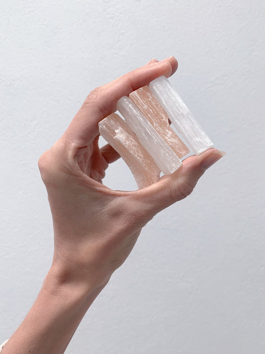 Selenite Wands • Small, Medium and Large in White & Peach