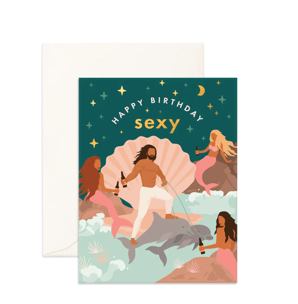 Birthday Sexy Poseidon Greeting Card