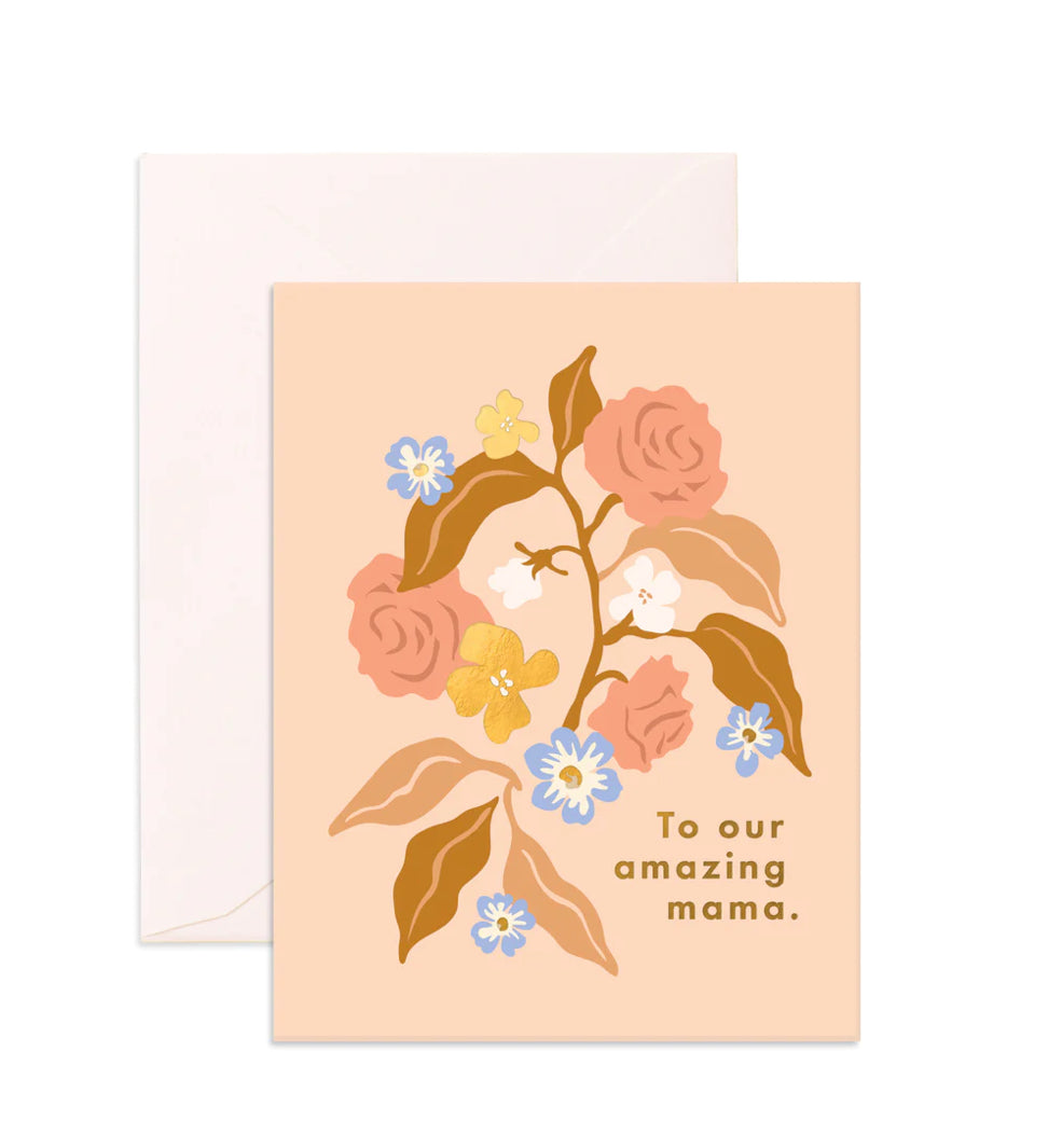 Amazing Mama Freesia Greeting Card