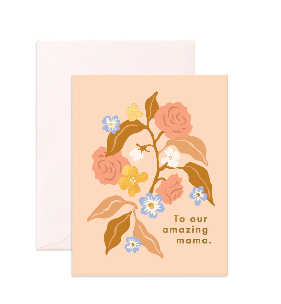 Amazing Mama Freesia Greeting Card