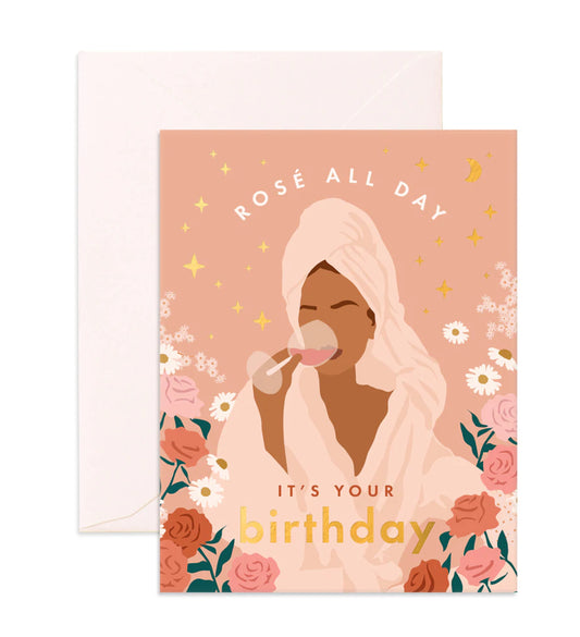 Rosé All Day Greeting Card